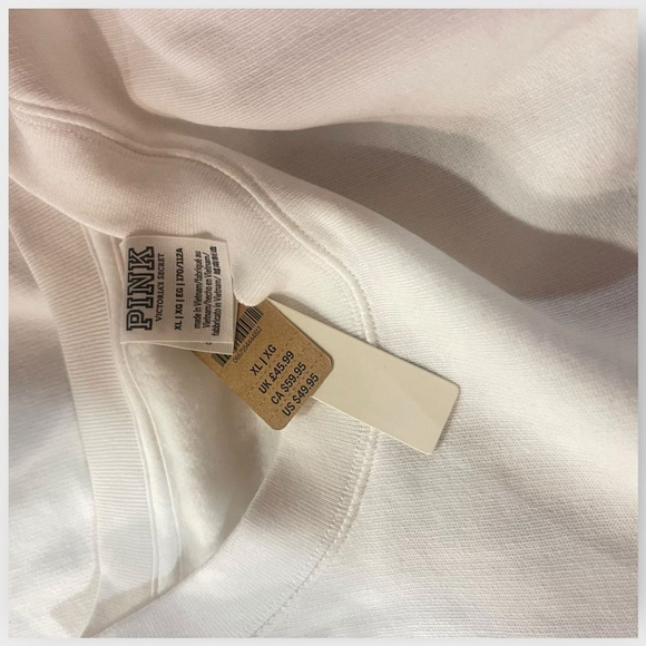 Victoria’s Secret PINK XL Varsity Crew Long Sleeve Sweater NWT - Picture 4 of 4